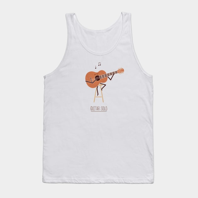 Guitar Solo Tank Top by HandsOffMyDinosaur